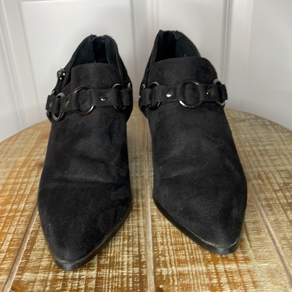 Carlos by Carlos Santana Pointer Toe Block Heel Ankle Booties Black Size 7 - Picture 3 of 10